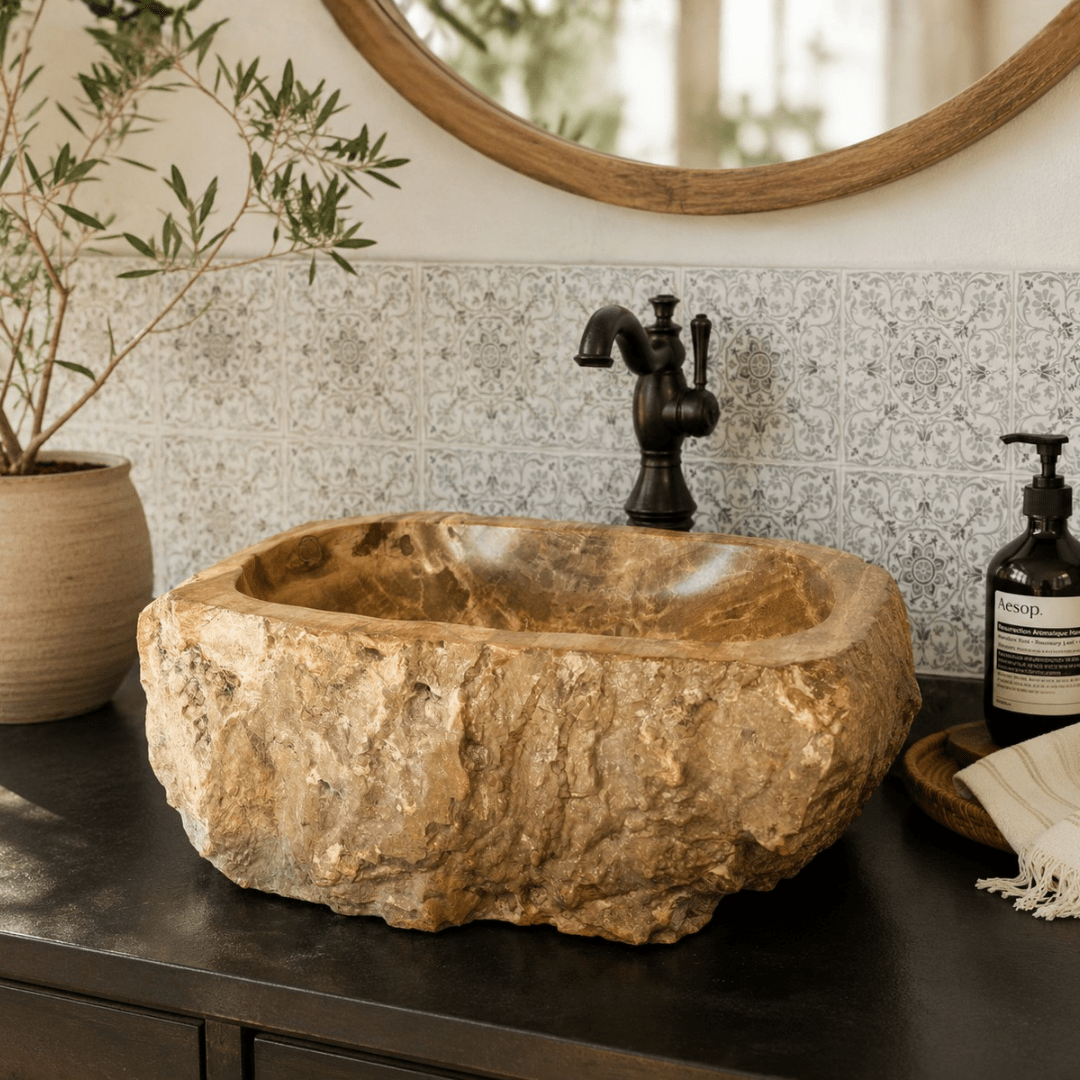 Petrified Wood Vessel Sink - Solange & Frances