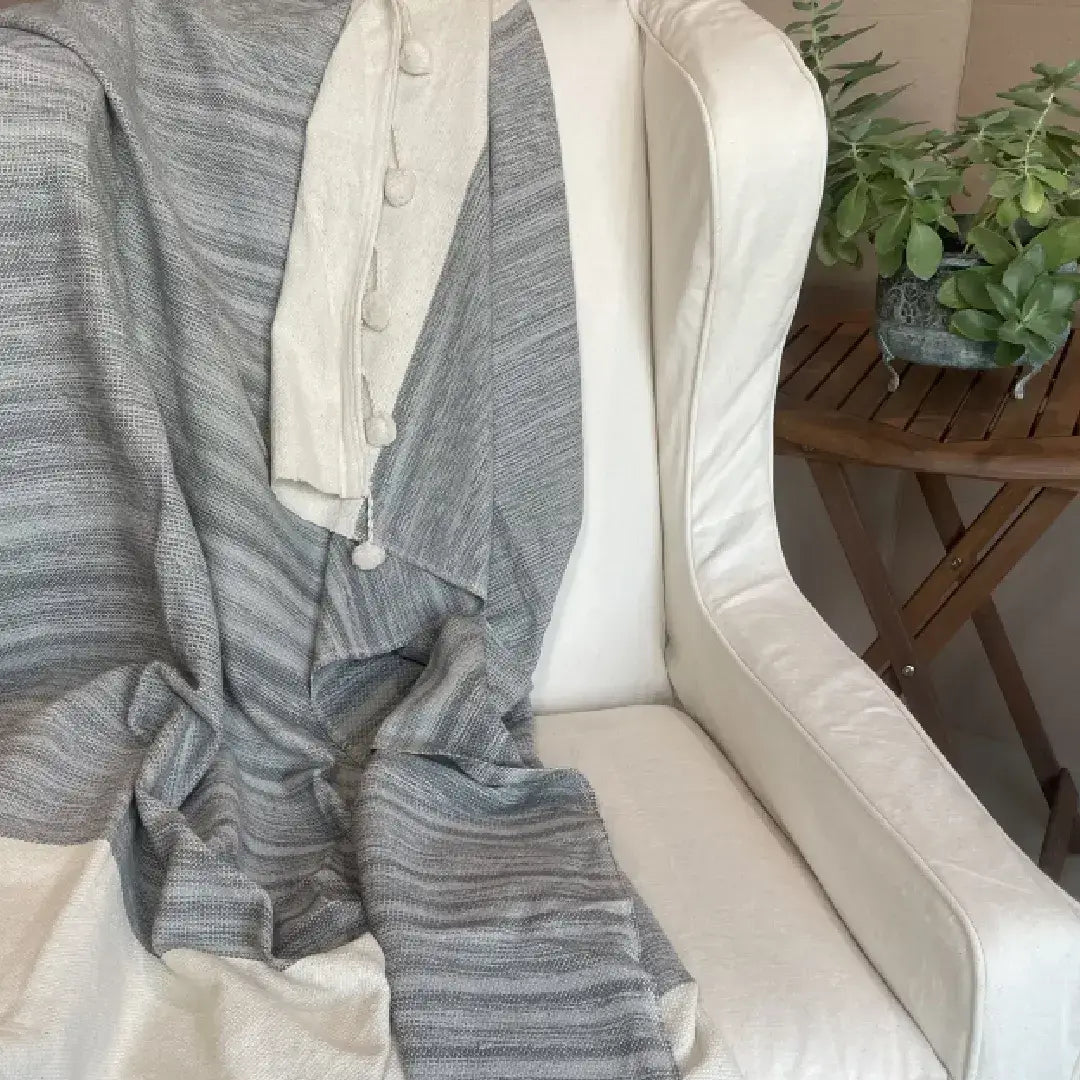 Pom Pom Throw Blanket - Solange & Frances
