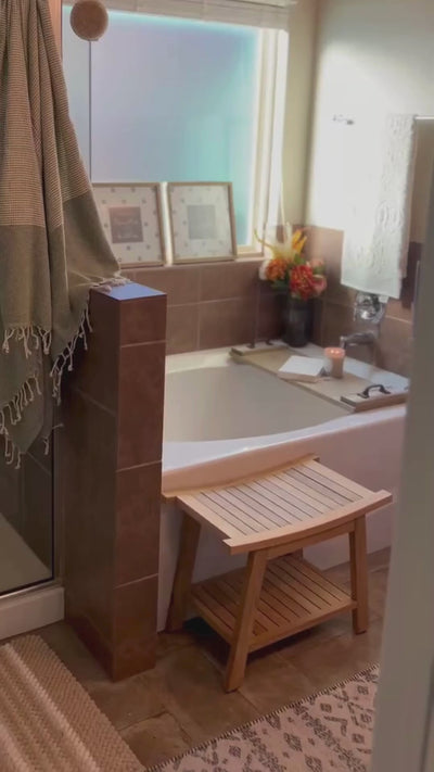 Teak Lurus Shower Bench | Solange & Frances