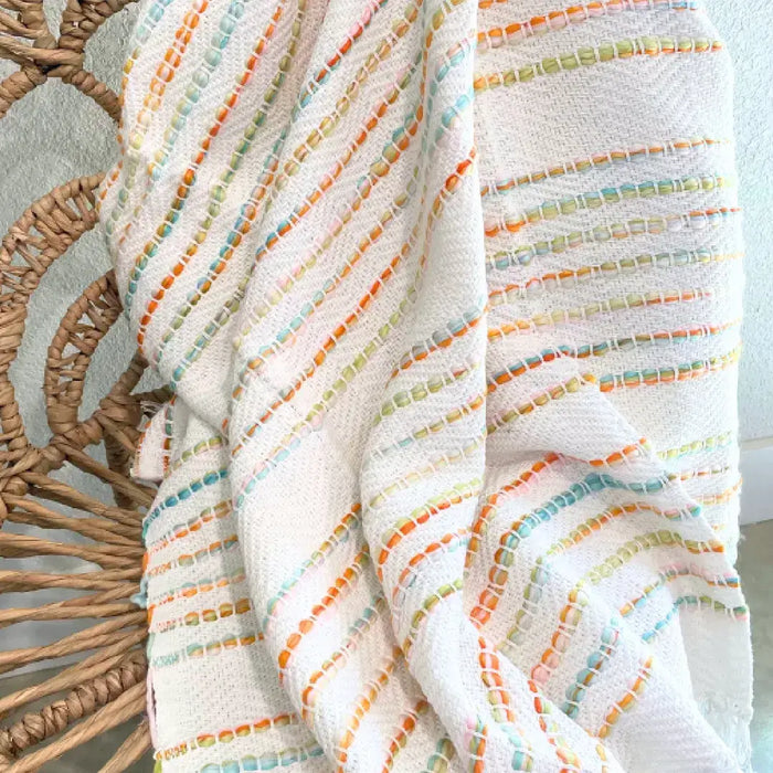 Rainbow Stripe Throw | Solange & Frances