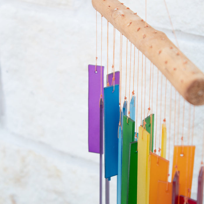 Rainbow Glass Windchime - Solange & Frances