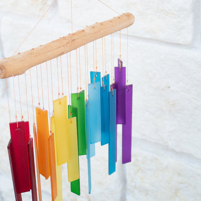 Rainbow Glass Windchime - Solange & Frances