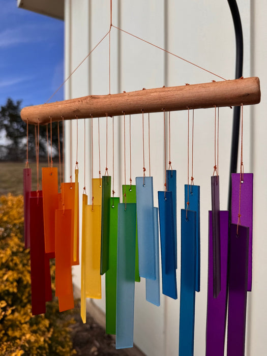 Rainbow Glass Windchime - Solange & Frances