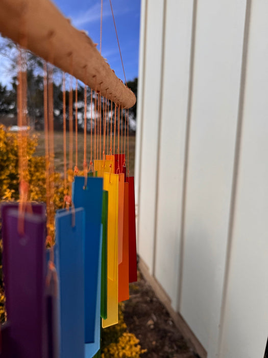Rainbow Glass Windchime - Solange & Frances
