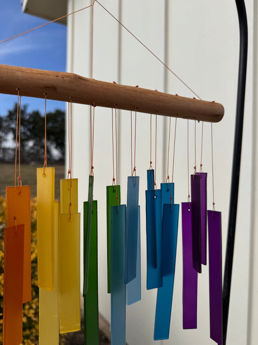 Rainbow Glass Windchime - Solange & Frances