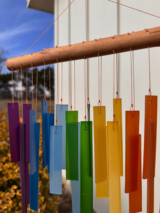 Rainbow Glass Windchime - Solange & Frances