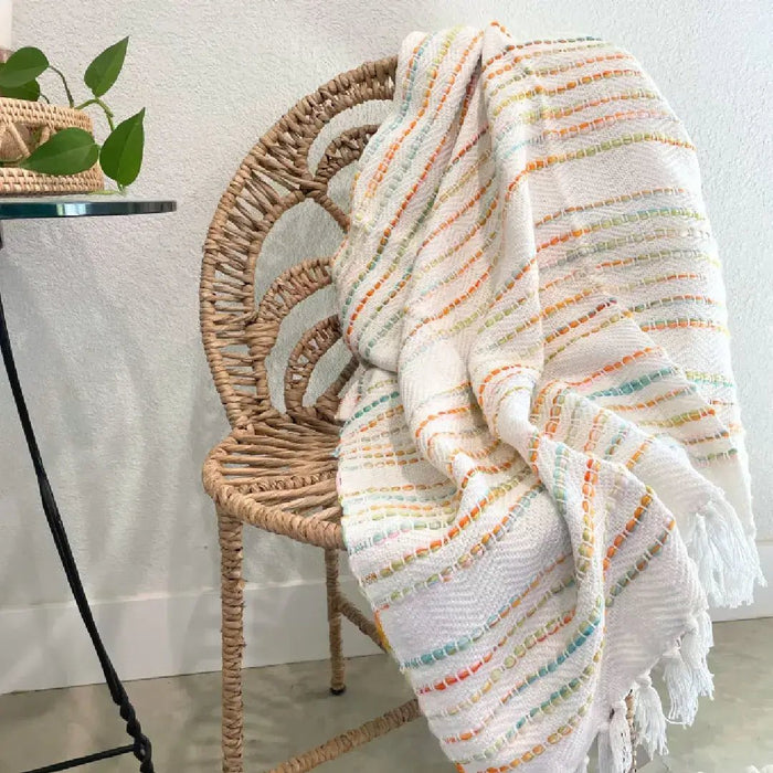 Rainbow Stripe Throw - Solange & Frances