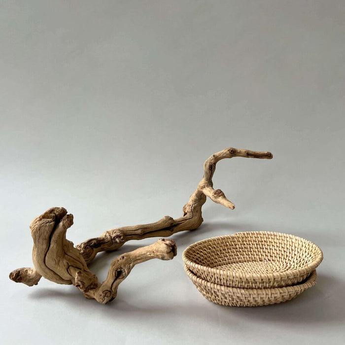 Rattan Oval Stacking Baskets - Set of 2 - Solange & Frances