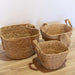 Rattan Square Baskets w/ Handles - Set of 3 - Solange & Frances