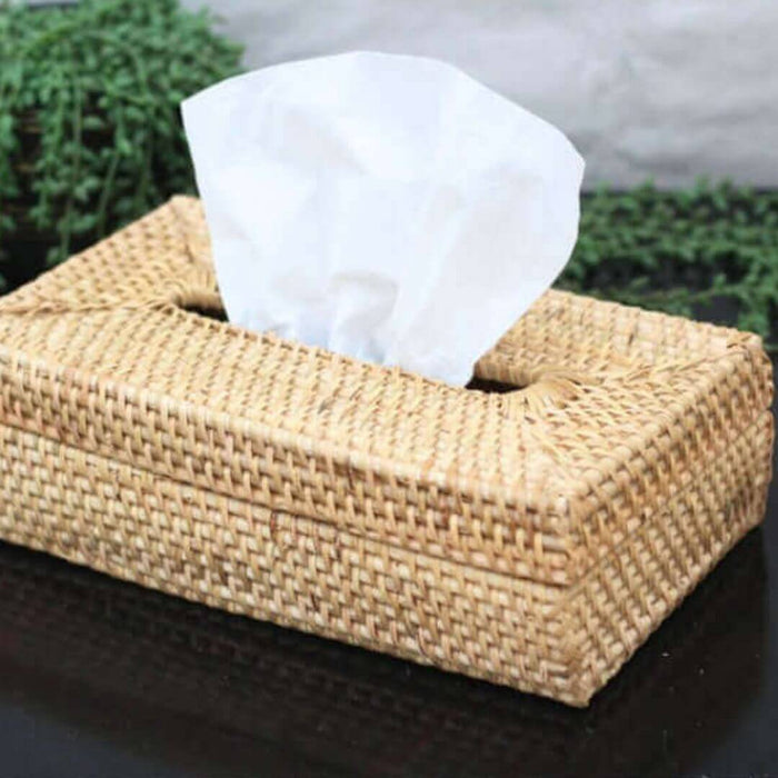 Rattan Tissue Box Cover - Solange & Frances