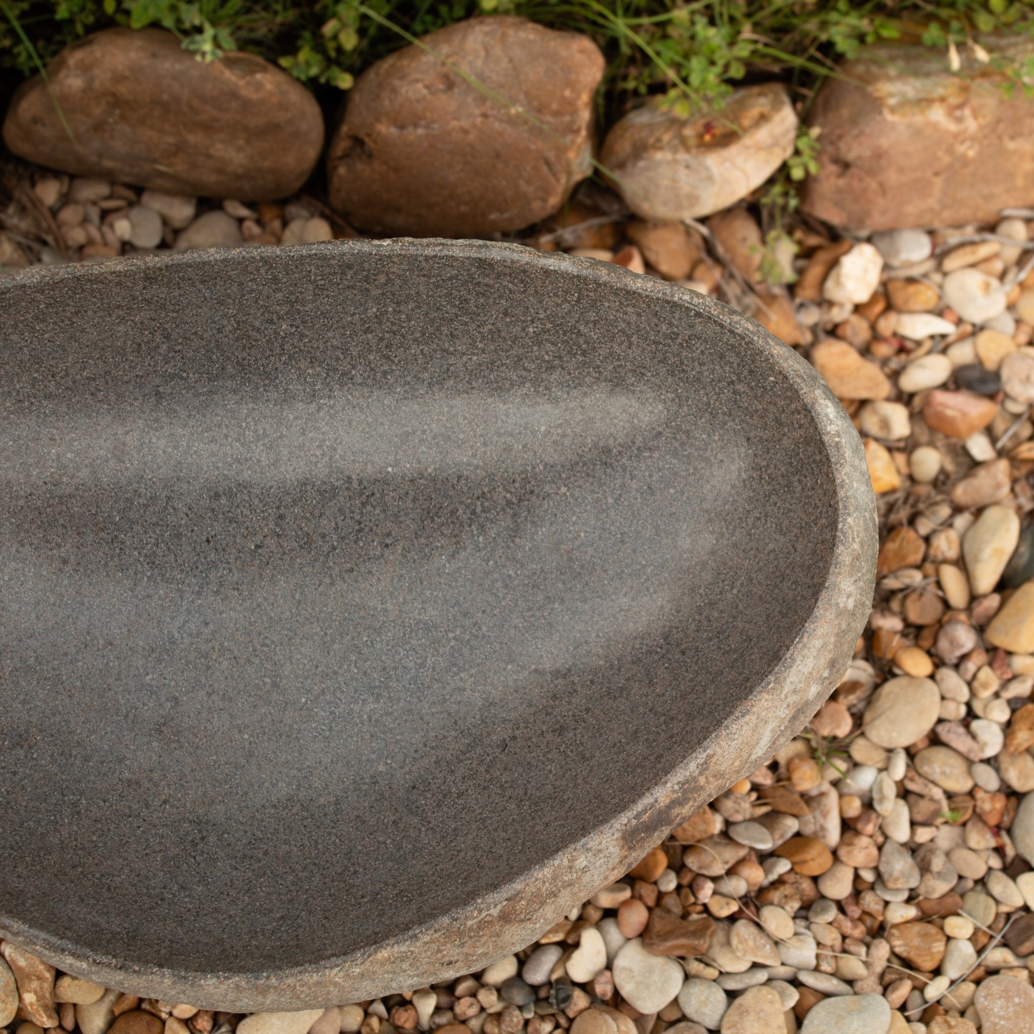 River Rock Bird Bath - Solange & Frances