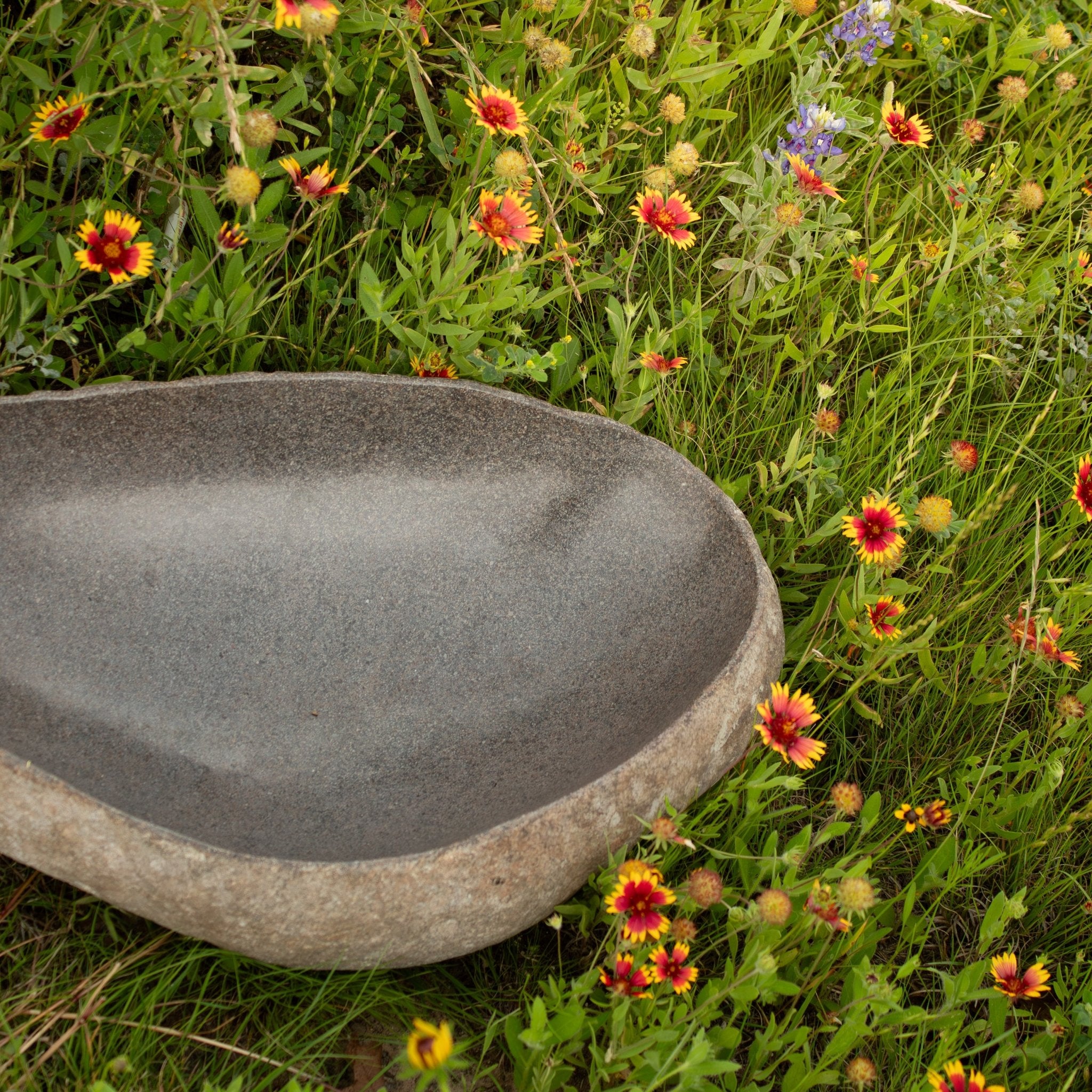 River Rock Bird Bath - Solange & Frances