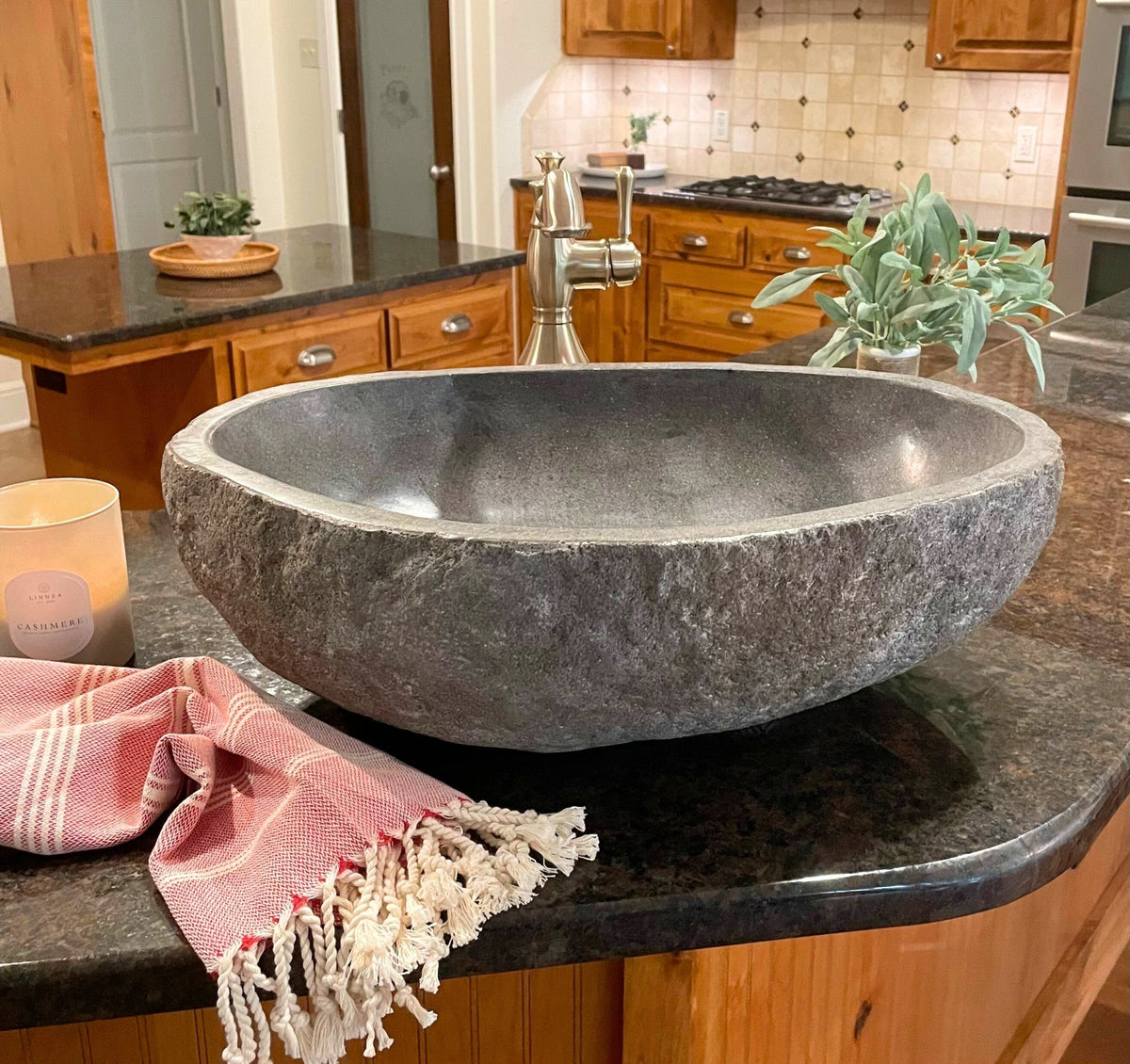 River Rock Vessel Sink - Solange & Frances