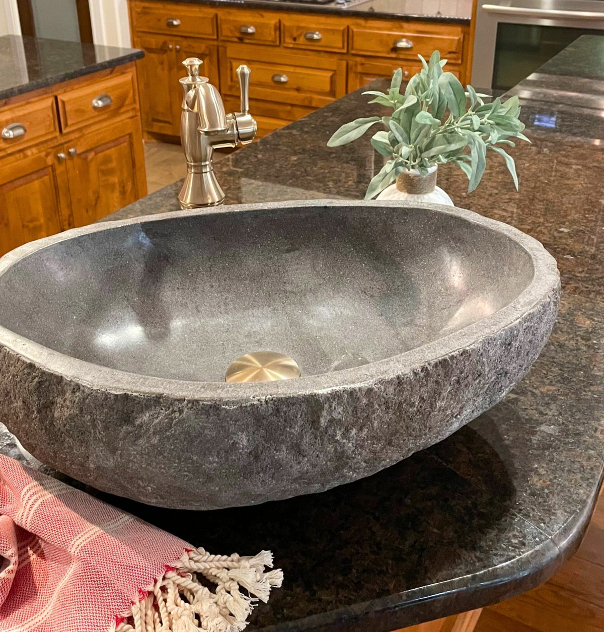 River Rock Vessel Sink - Solange & Frances