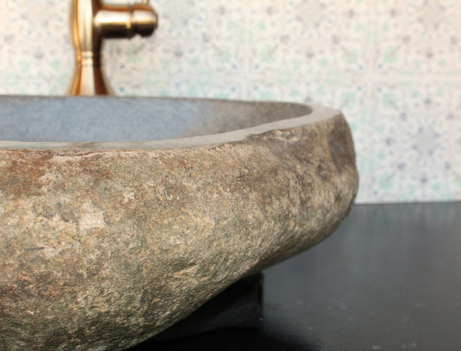 Small River Rock Vessel Sink Twin Matching Set - Solange & Frances
