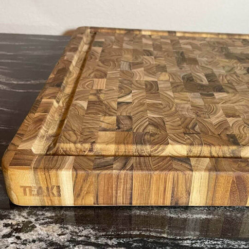 Teak End Grain Butcher Block - W/ Juice Canal - Solange & Frances