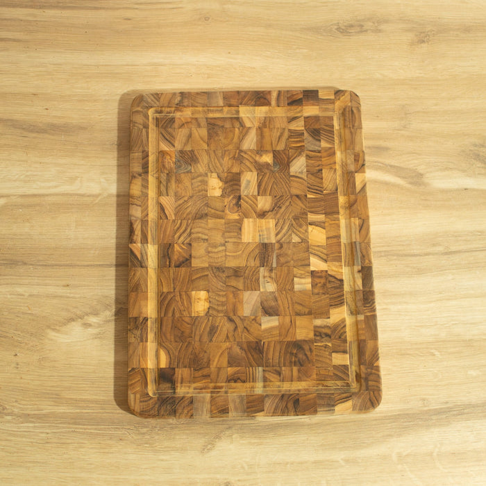 Teak Haus Small Butcher Block w/ Juice Canal - Solange & Frances