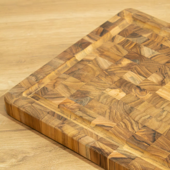 Teak Haus Small Butcher Block w/ Juice Canal - Solange & Frances