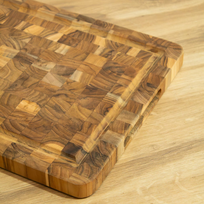 Teak Haus Small Butcher Block w/ Juice Canal - Solange & Frances