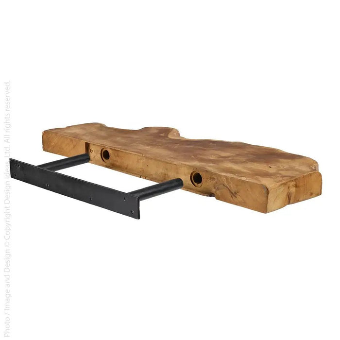 Teak Live Edge Wall Shelf - Floating Shelf for Home Decor - X long - Solange & Frances