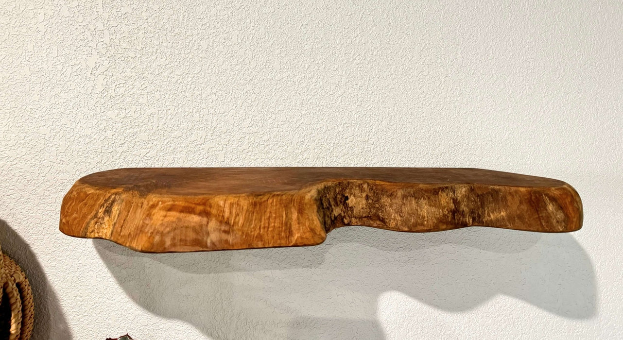 Teak Live Edge Wall Shelf - Floating Shelf for Home Decor - X long - Solange & Frances