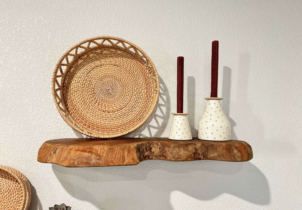 Teak Live Edge Wall Shelf - Floating Shelf for Home Decor - X long - Solange & Frances