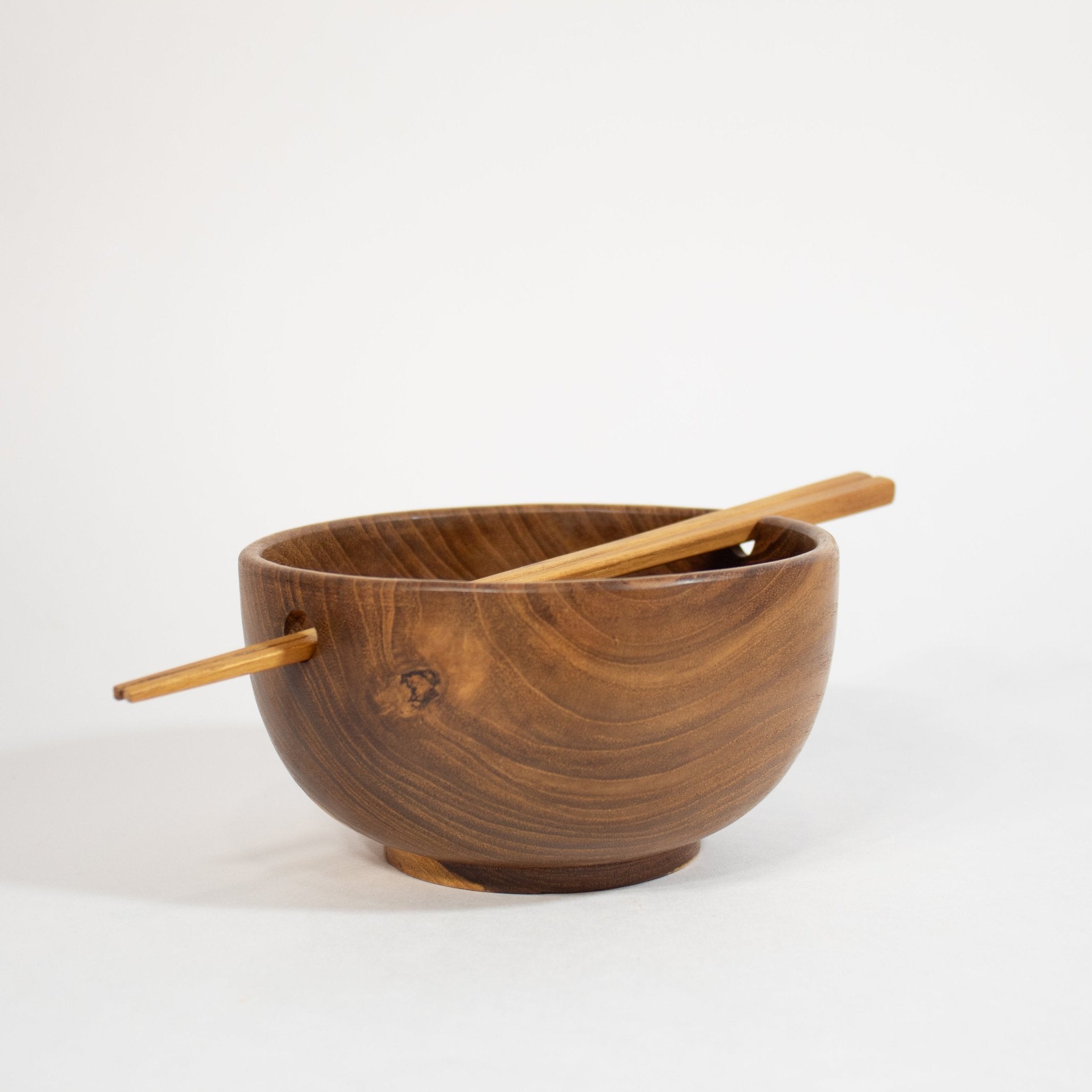 Teak Noodle Bowl Chopstick Set - Solange & Frances