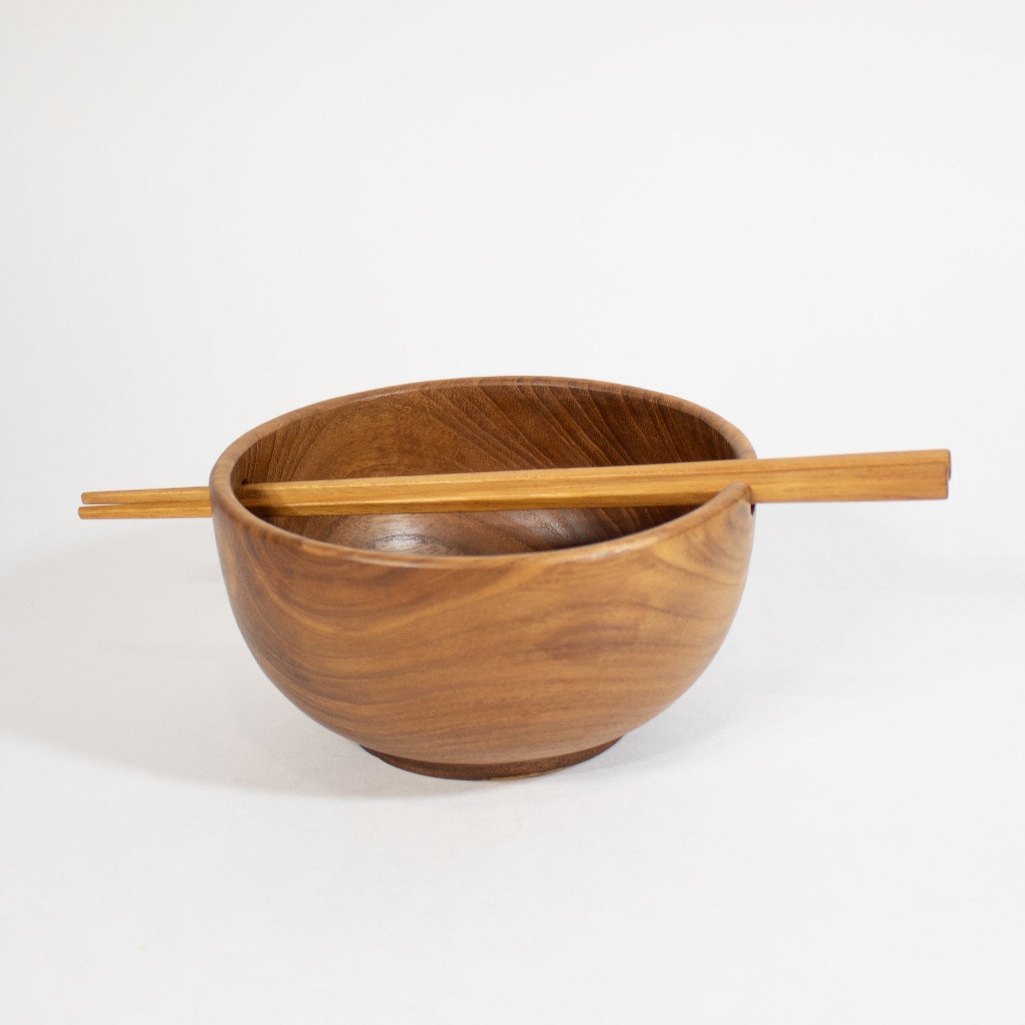 Teak Noodle Bowl Chopstick Set - Solange & Frances