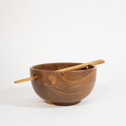 Teak Noodle Bowl Chopstick Set - Solange & Frances