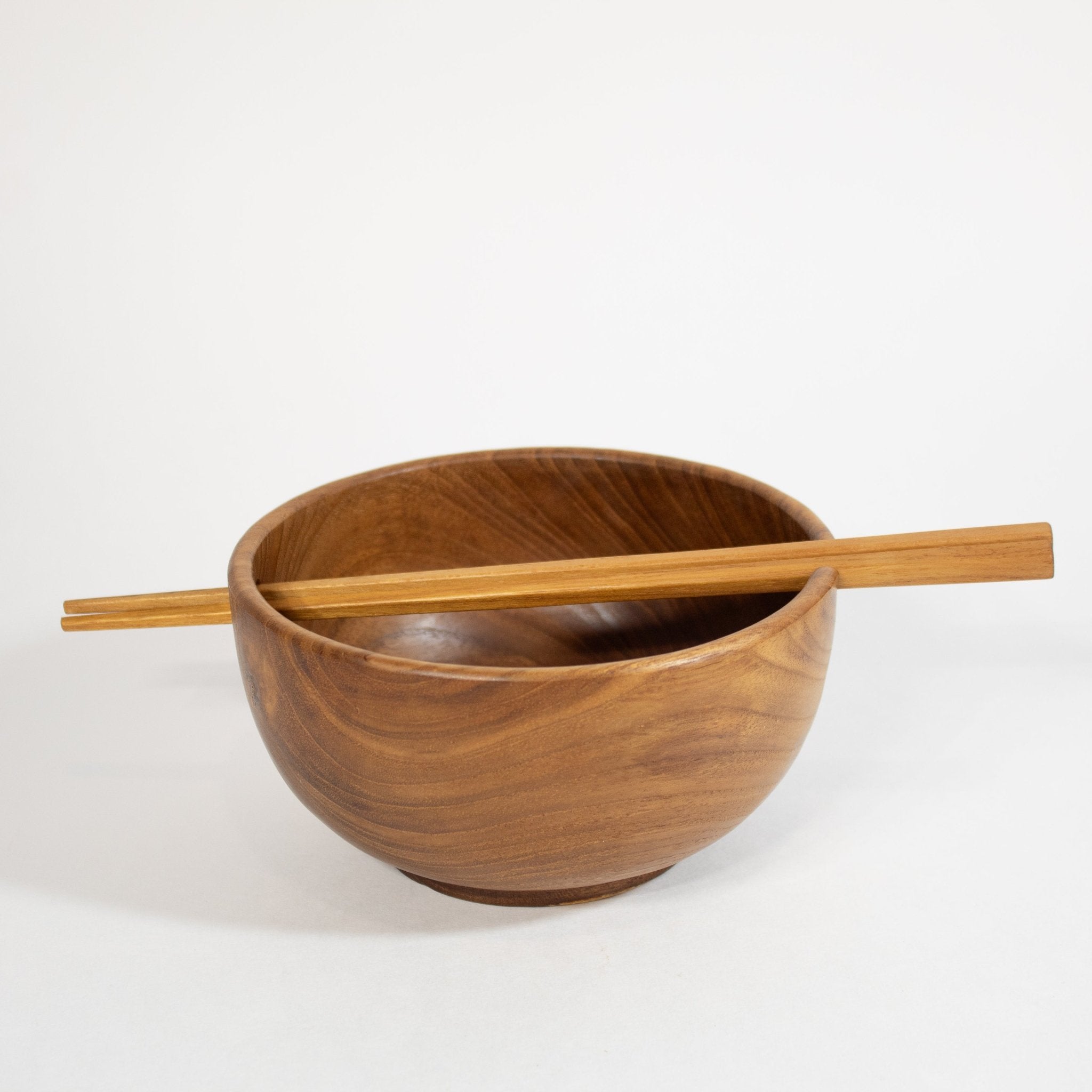 Teak Noodle Bowl Chopstick Set - Solange & Frances