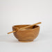 Teak Serving Bowl Wooden Chopstick Set - Solange & Frances