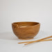 Teak Serving Bowl Wooden Chopstick Set - Solange & Frances