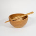 Teak Serving Bowl Wooden Chopstick Set - Solange & Frances