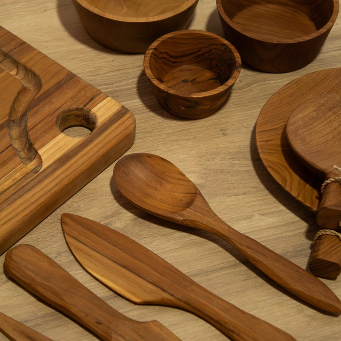 Teak Wood Charcuterie Bundle - 10 Piece Set - Solange & Frances