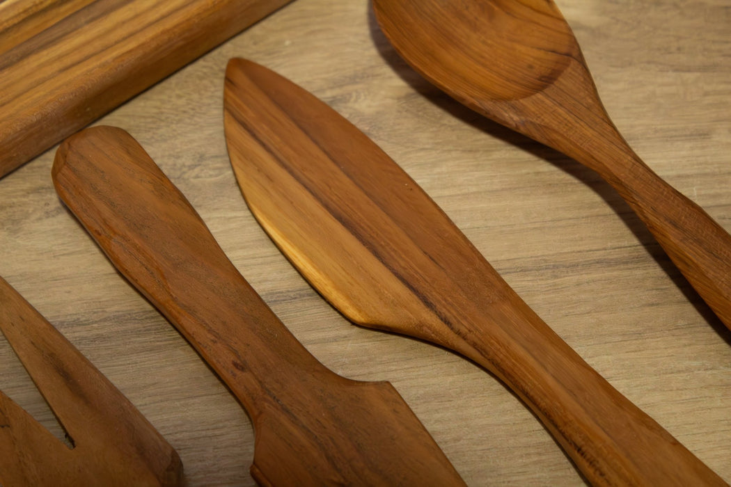 Teak Wood Charcuterie Bundle - 10 Piece Set - Solange & Frances