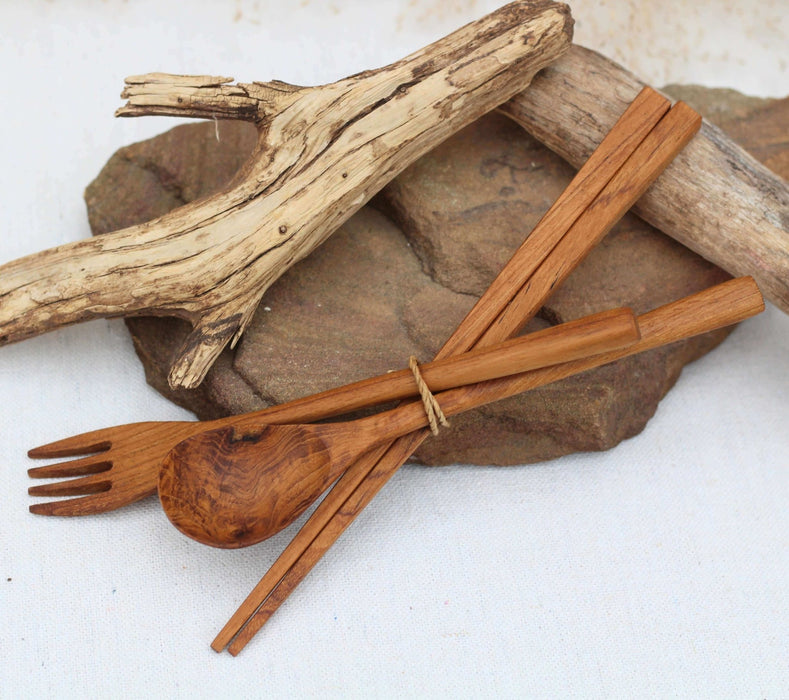 Teak Wood Cutlery - Set of 3 - Solange & Frances