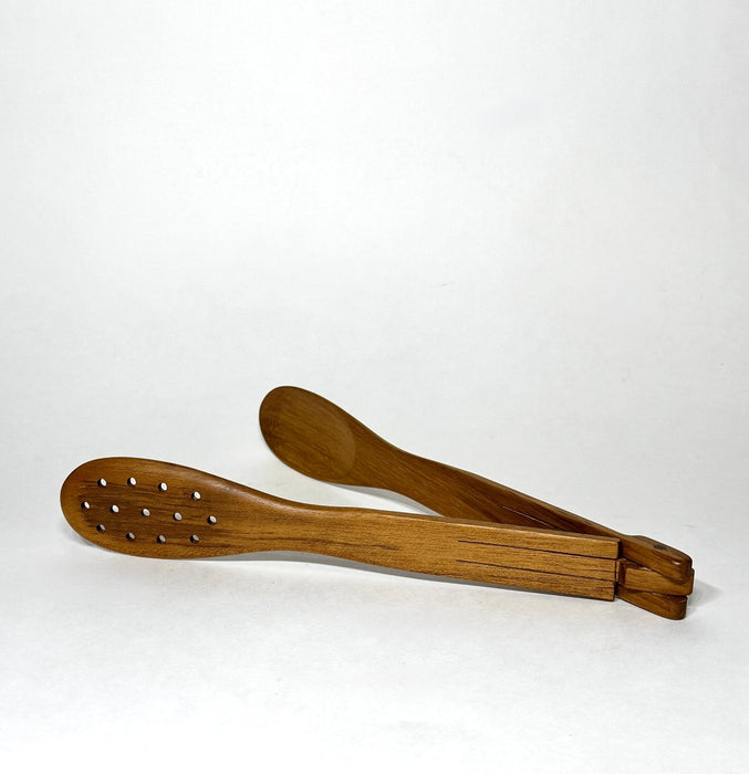 Teak Wood Flip & Fold Spoon Tongs - Solange & Frances