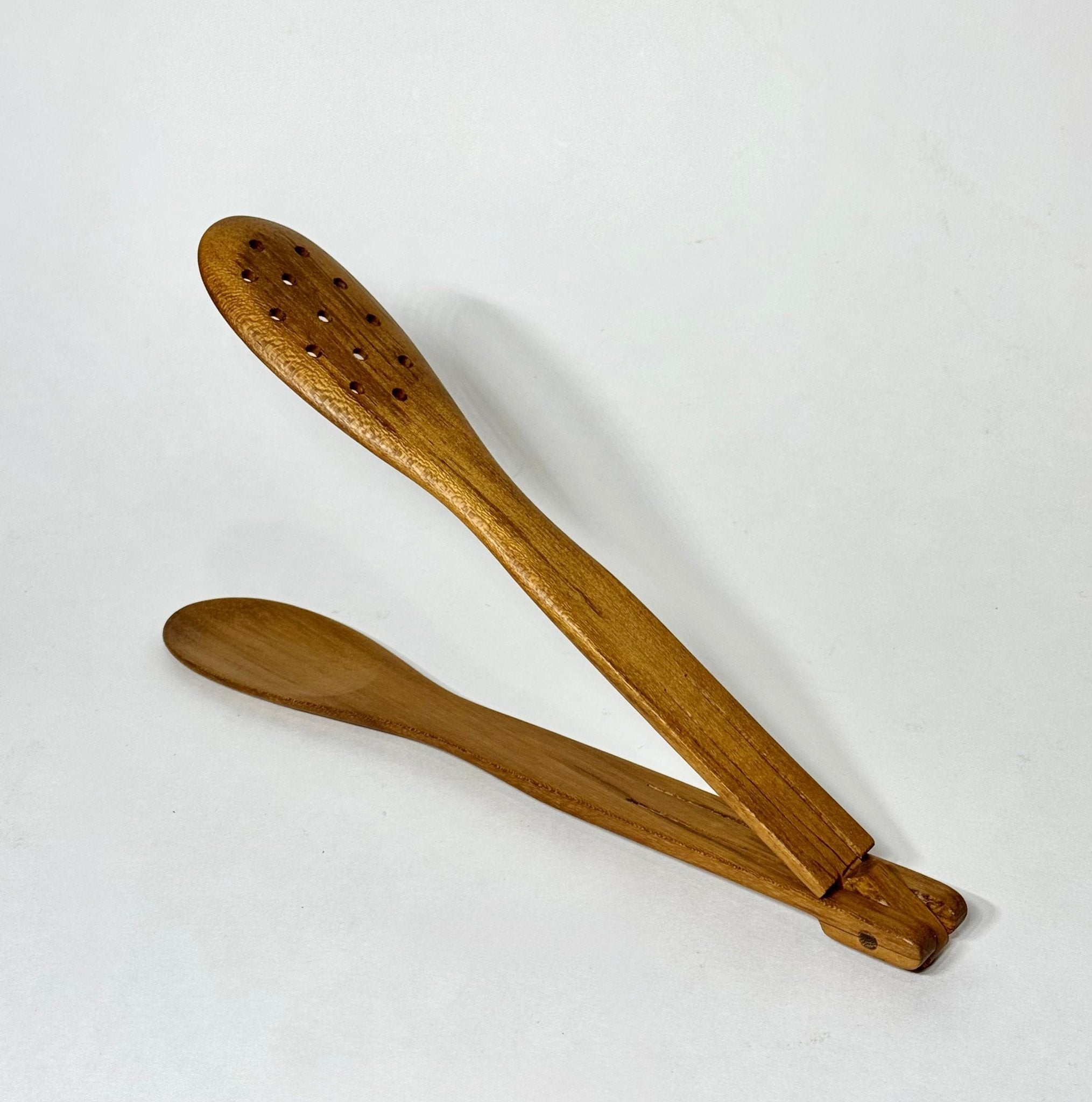Teak Wood Flip & Fold Spoon Tongs - Solange & Frances