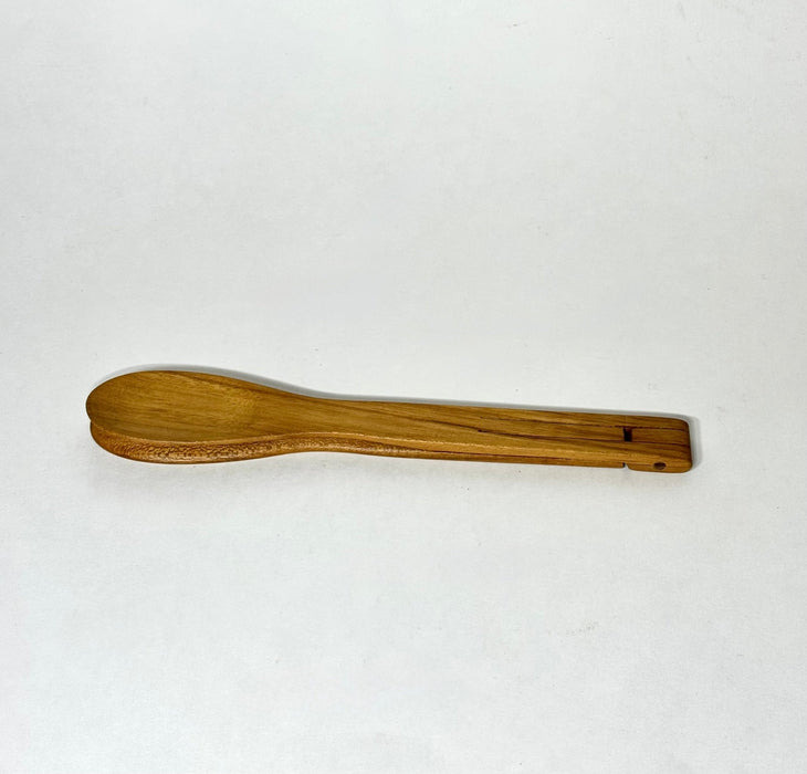 Teak Wood Flip & Fold Spoon Tongs - Solange & Frances