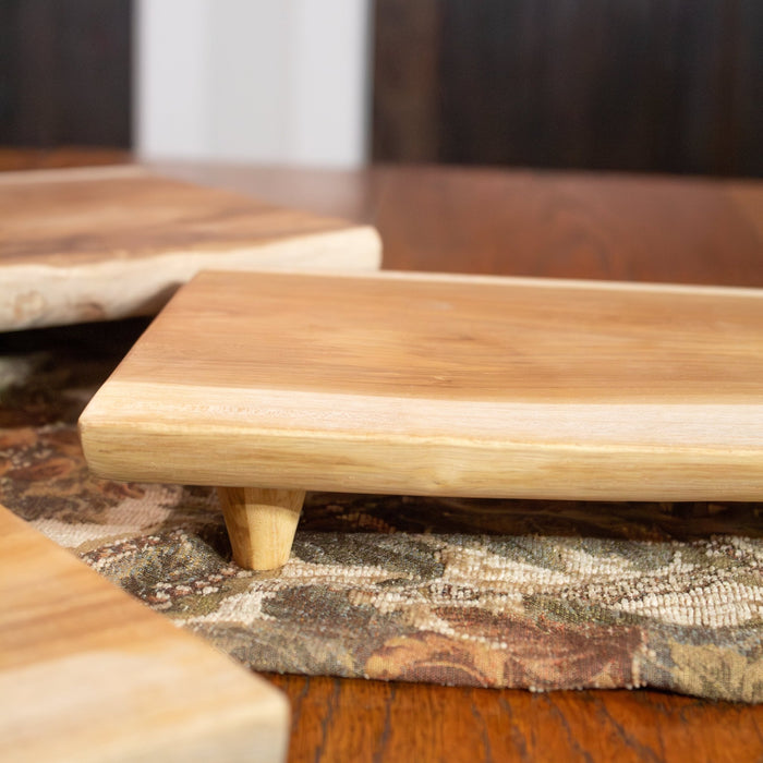 Teak Wood Live Edge Serving Tray - Solange & Frances