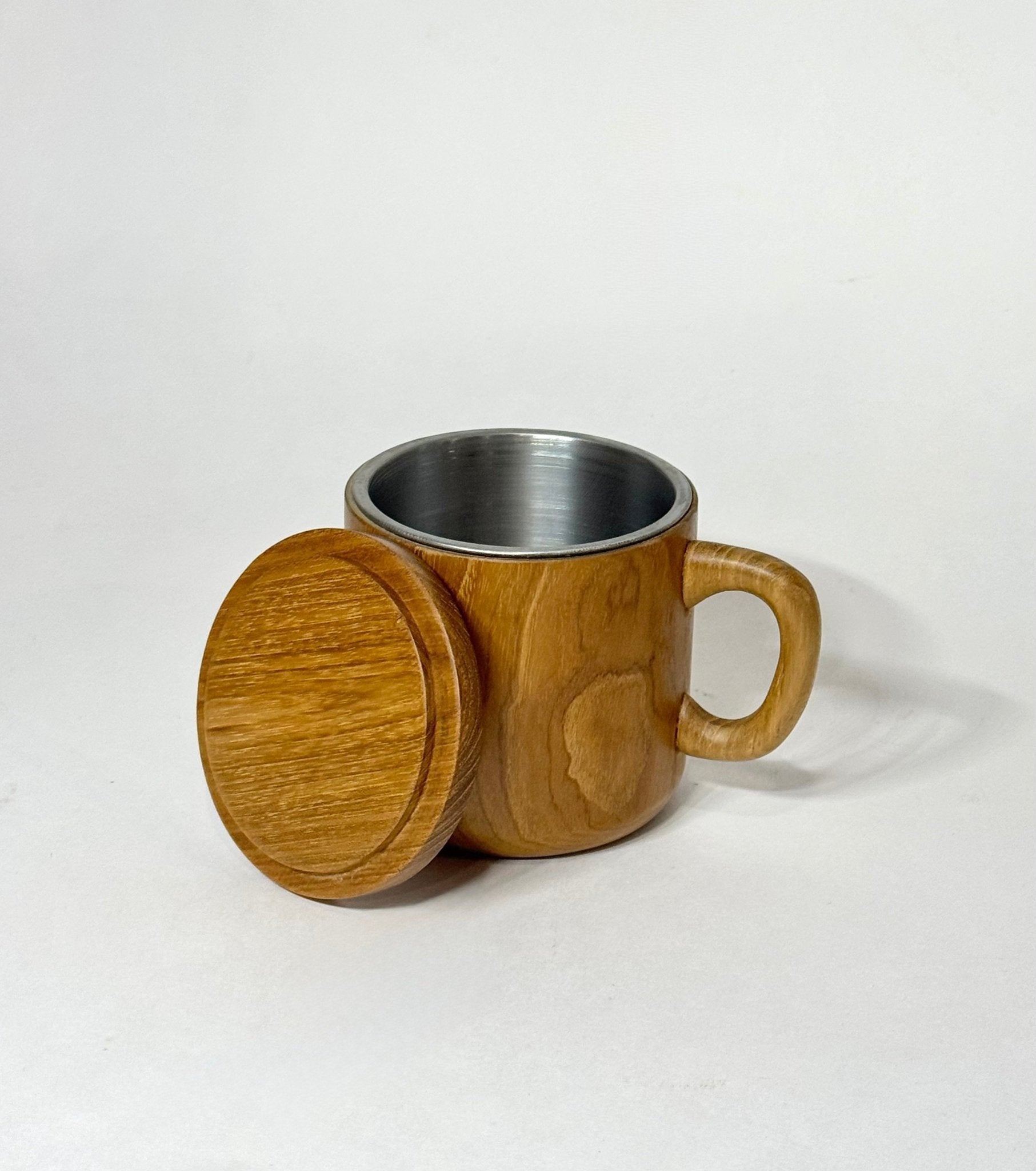 Teak Wood Mug with Lid - Solange & Frances
