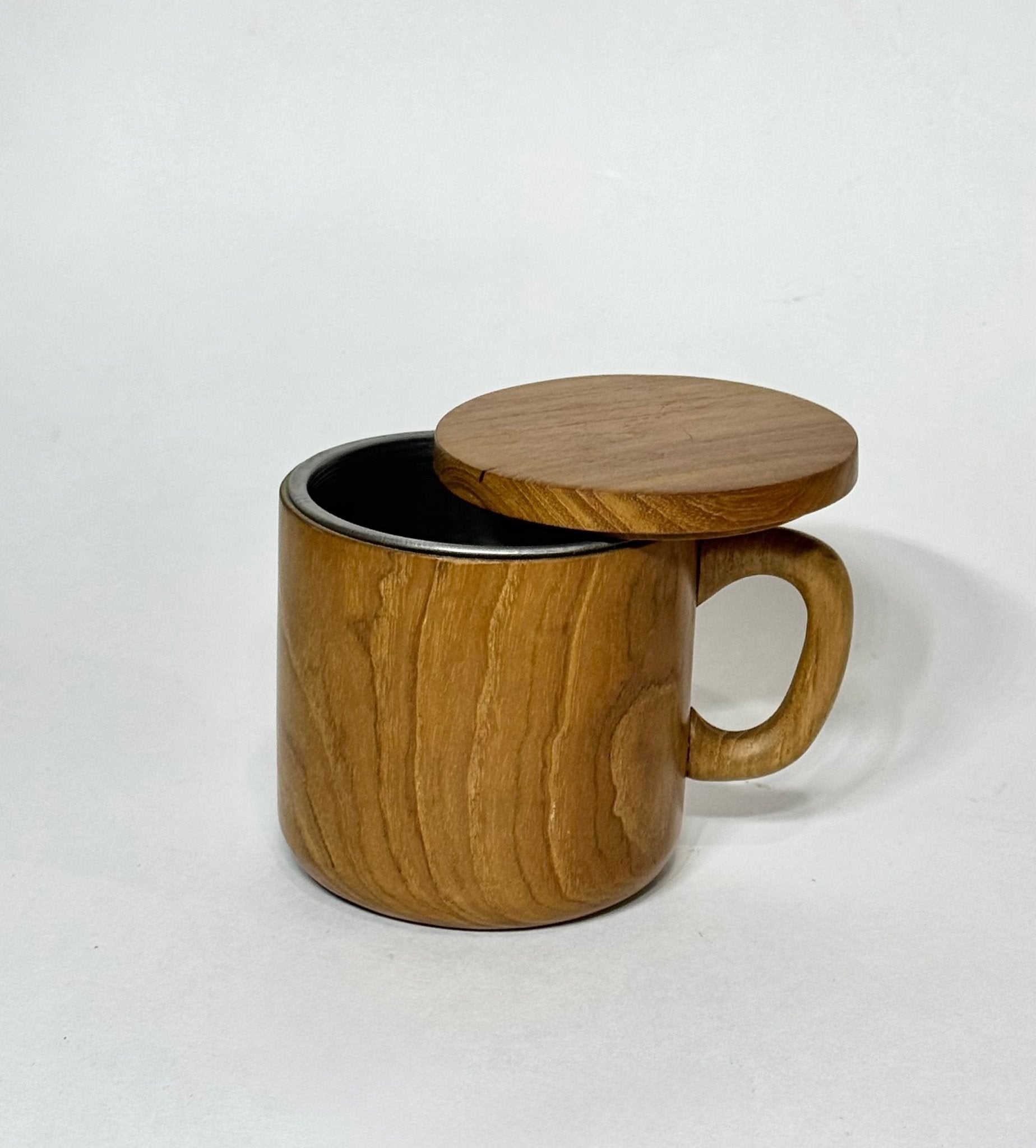 Teak Wood Mug with Lid - Solange & Frances