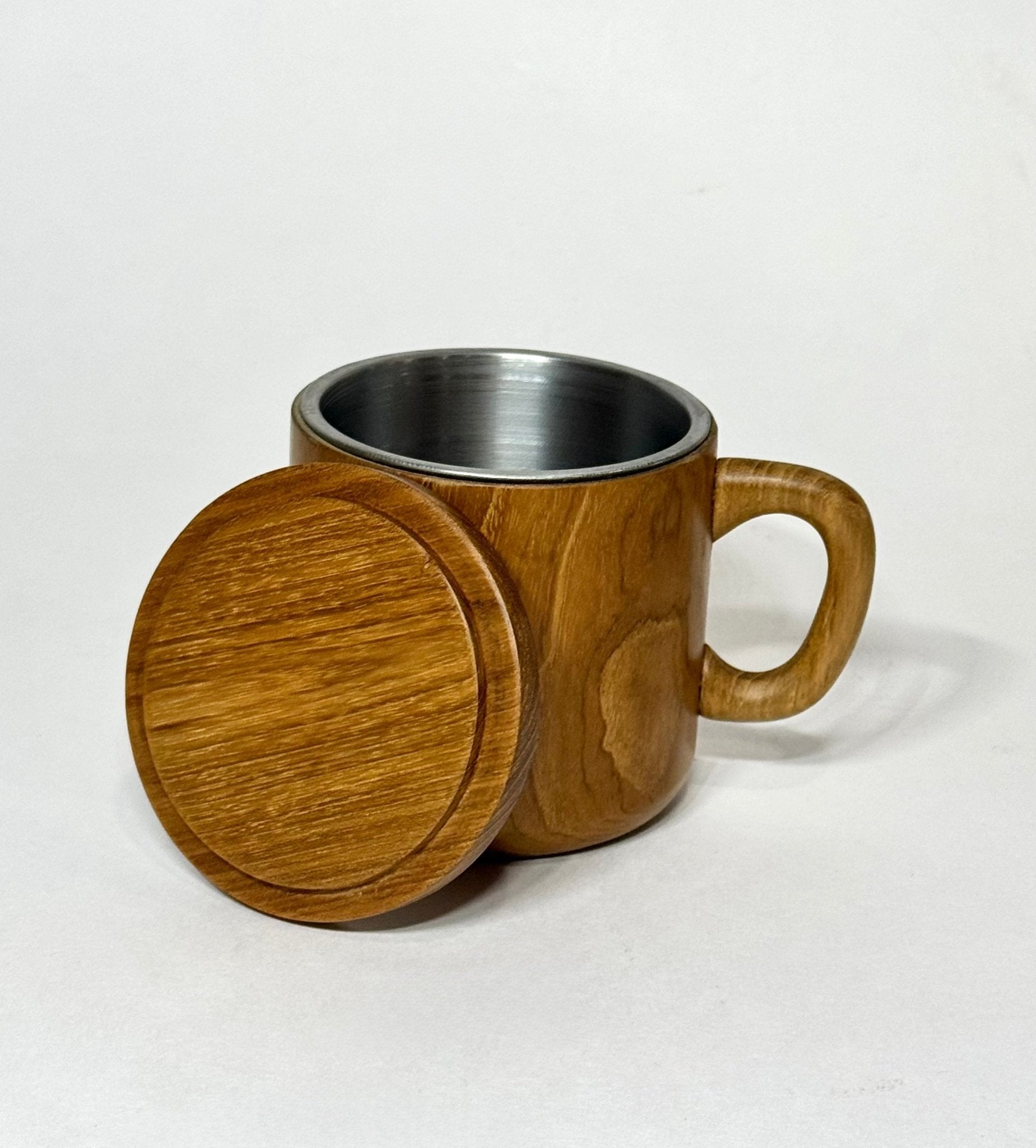 Teak Wood Mug with Lid - Solange & Frances