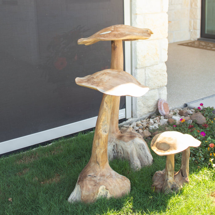 Teak Wood Mushrooms - Solange & Frances