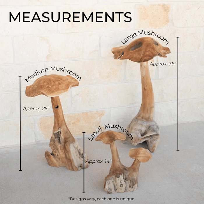 Teak Wood Mushrooms - Solange & Frances