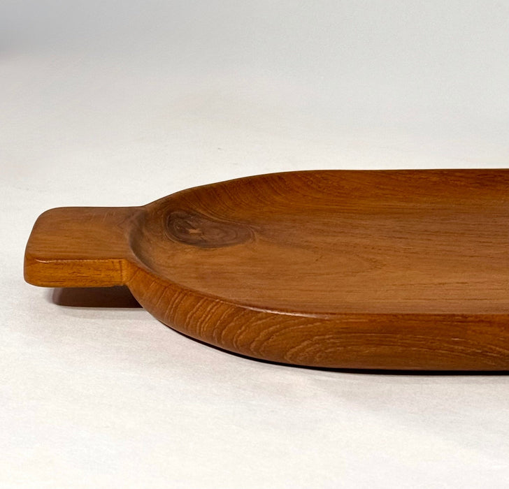 Teak Wood Oval Tray w/ Handles - Solange & Frances