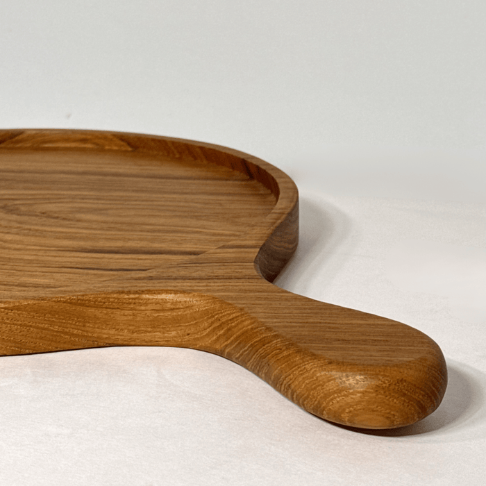 Teak Wood Round Board w/ Handle - Solange & Frances