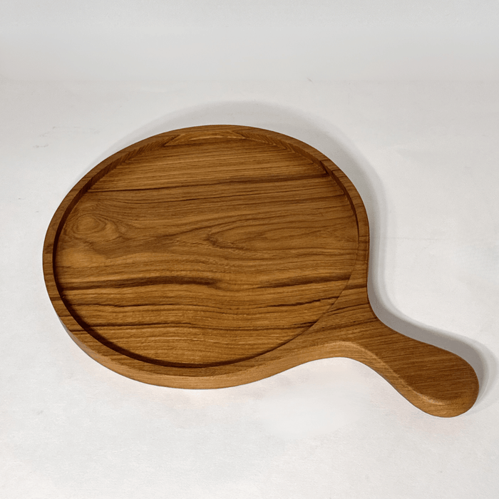 Teak Wood Round Board w/ Handle - Solange & Frances