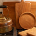 Teak Wood Round Board w/ Handle - Solange & Frances
