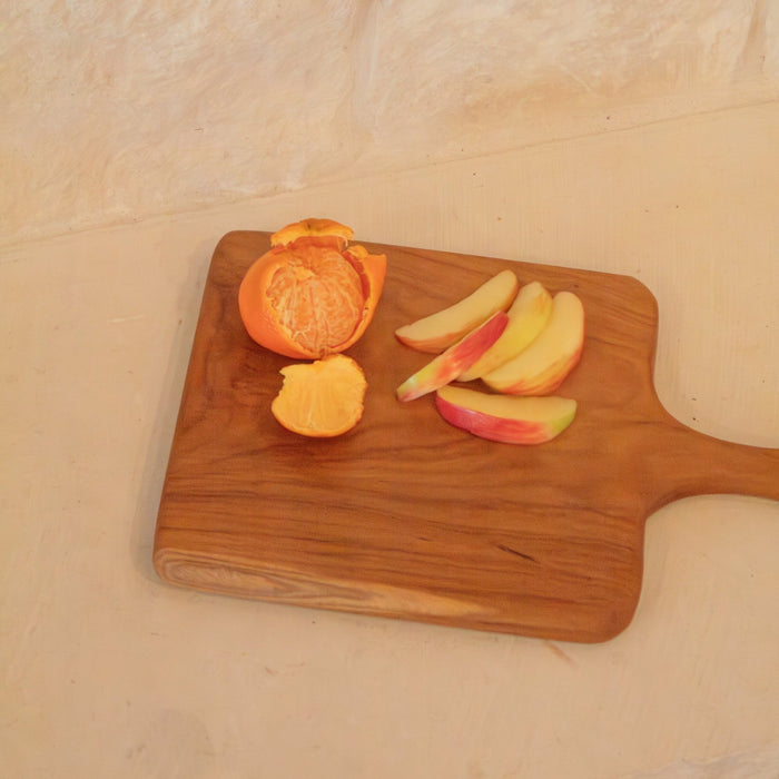 Teak Wood Square Board w/ Handle - Solange & Frances